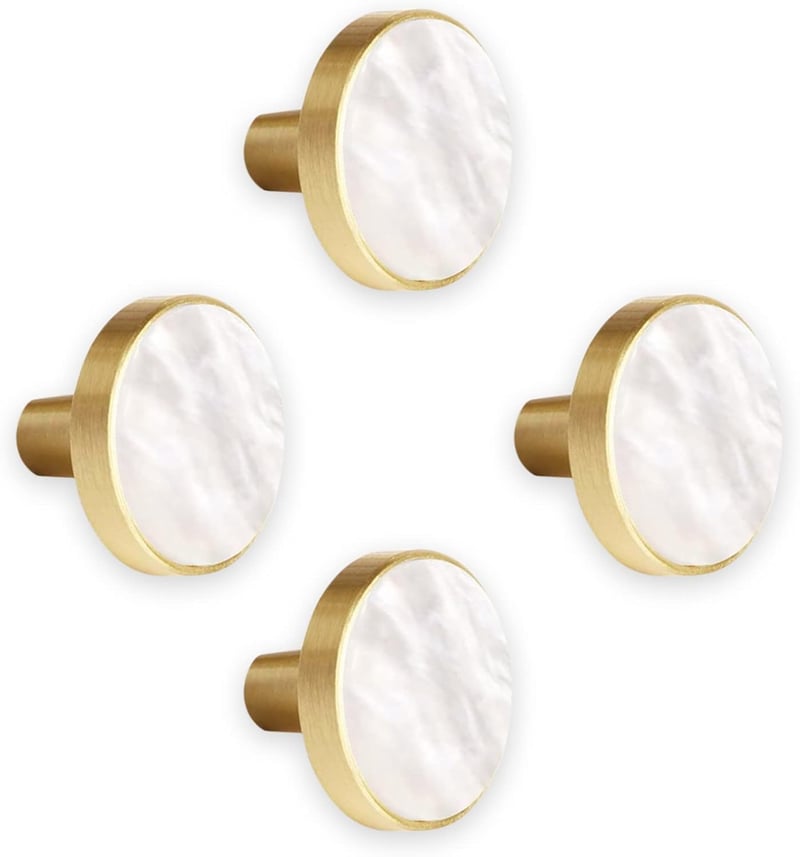 Elegáns réz bútorfogantyú szett - 4 db modern fiókgomb 27mm
