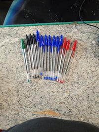 Pix BIC Cristal Original 1,0 mm, culori asortate (1 verde, 3 negre, 7 albastre, 3 roșii), set incomplet de 14 bucăți 4
