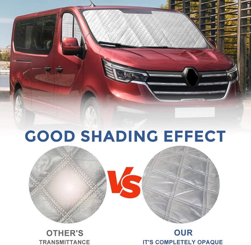 Renault Trafic hőszigetelő napellenző szett - 3 db-os, összehajtható, alumínium