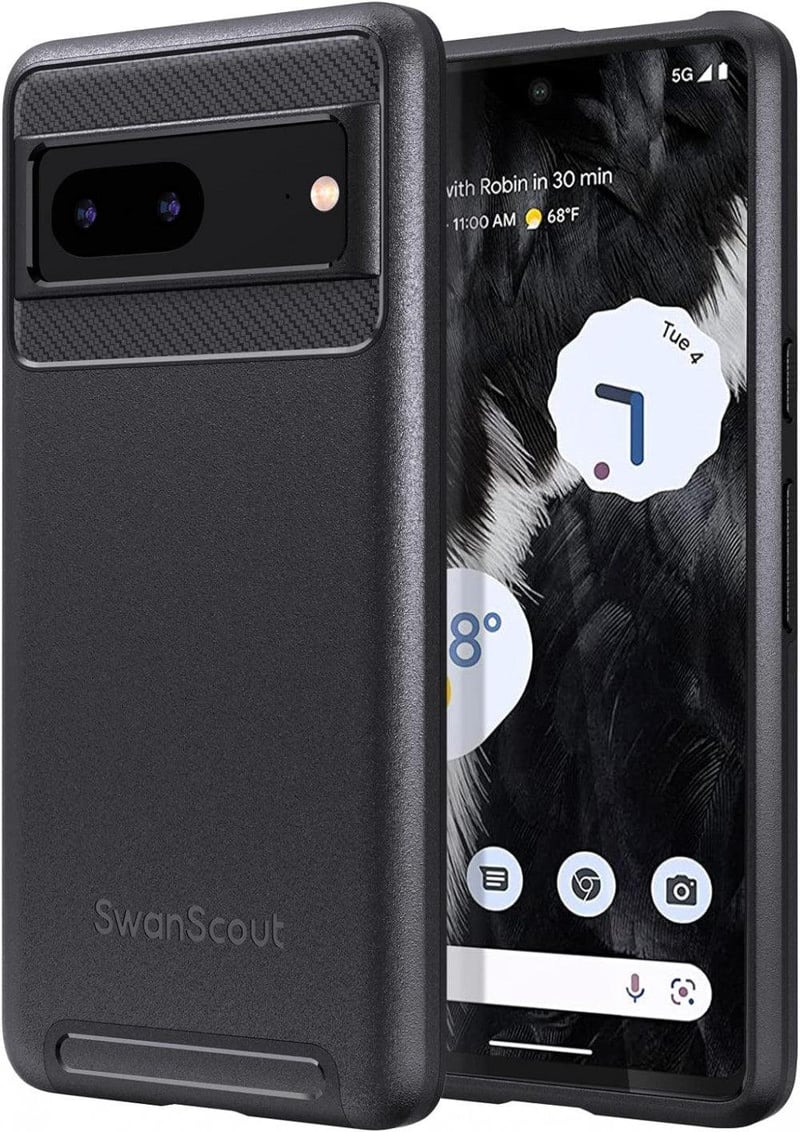 Google Pixel 7 Ütésálló Fekete Védőtok - SwanScout Dupla Rétegű