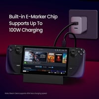 Încărcător rapid USB-C Epessa de 100W și cablu video 4K, 1,5m, negru 3
