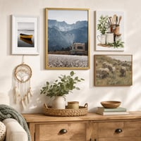 Falivarázs falikép-csomag: A4 fehér keret + 30×40 arany keret + 2 vászonkép + 12 cm álomfogó 1