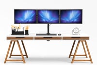 BONTEC Hármas Monitortartó Kar - Asztali LCD/LED Monitor Állvány 13"-24" Képernyőkhöz, Fekete, Állítható Konzol TV és Számítógép Monitorokho 7