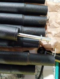 Set de 2 stâlpi telescopici pentru prelată Muyohix, stâlpi reglabili pentru camping — suprafață uzată, cu urme de rugină (stare: vezi a 2-a fotografie) 5