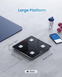 RENPHO Okos Testösszetétel Mérleg 180kg - Bluetooth, BMI, Testzsír Analízis, Fekete 7