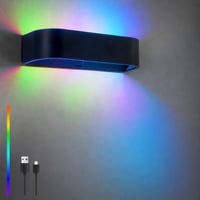 SURPALIG RGB LED Fali Lámpa 1 db, 16 Szín, 6000 mAh Akkumulátor, Dimmelhető Távirányítóval és Időzítővel, Beltéri Fali Világítás, Gaming 1