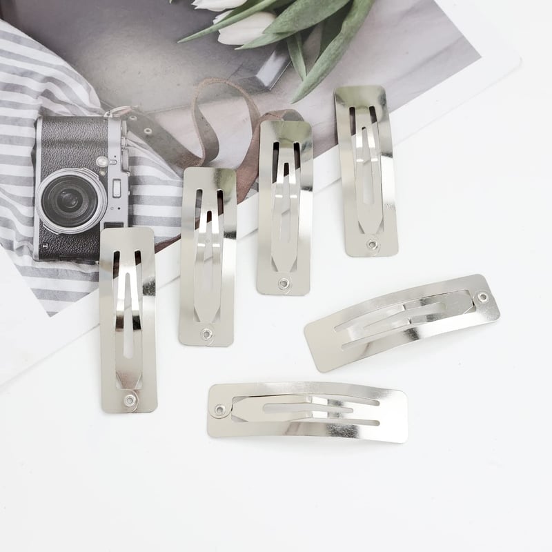 50 db Ezüst Fém Hajcsat Lányoknak és Nőknek - DIY Kézműves Hajdísz