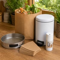 Zelená kompostovacia sada: 50x 20l vrece + 3l kôš + 10x filter + 150ml čistič 1