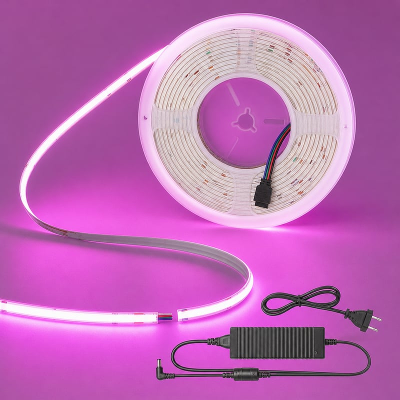 SUBOSI 10 m Smart COB LED traka RGB, 24V WiFi, prigušiva — neispravno, za dijelove: LED traka je prekinuta na dva mjesta (stanje: vidi drugu sliku)