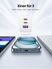 UGREEN Nexode 65W GaN USB-C töltő 3 porttal, iPhone 15, MacBook, Samsung S24 kompatibilis 4