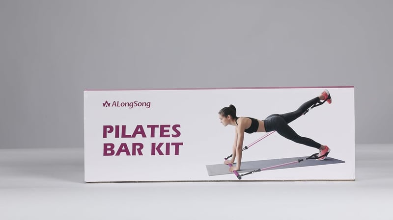 ALongSong Pilates rúd ellenállásos szalagokkal 180-360 LBS fitnesz készlet