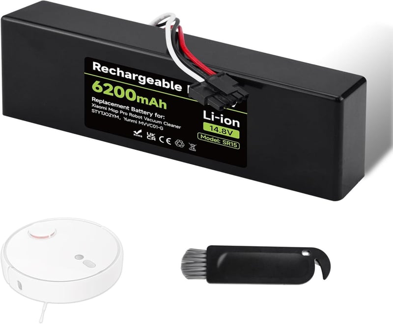 Mspalocell 6200 mAh 14.8V Pótakkumulátor Xiaomi Mop, Mop 2s, Mop Pro Robotporszívóhoz - Lítium-ion Csere Akku STYTJ02YM