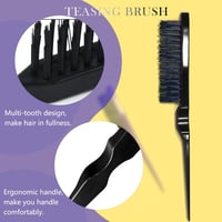 Set de 3 perii și piepteni de coafat pentru frizeri/coafori - negru 3