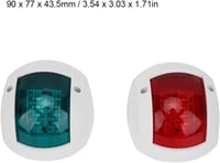 Akozon LED hajólámpa szett - piros-zöld navigációs fény, vízálló, 12-24V, 3W, éjszakai horgászathoz (fehér) 3