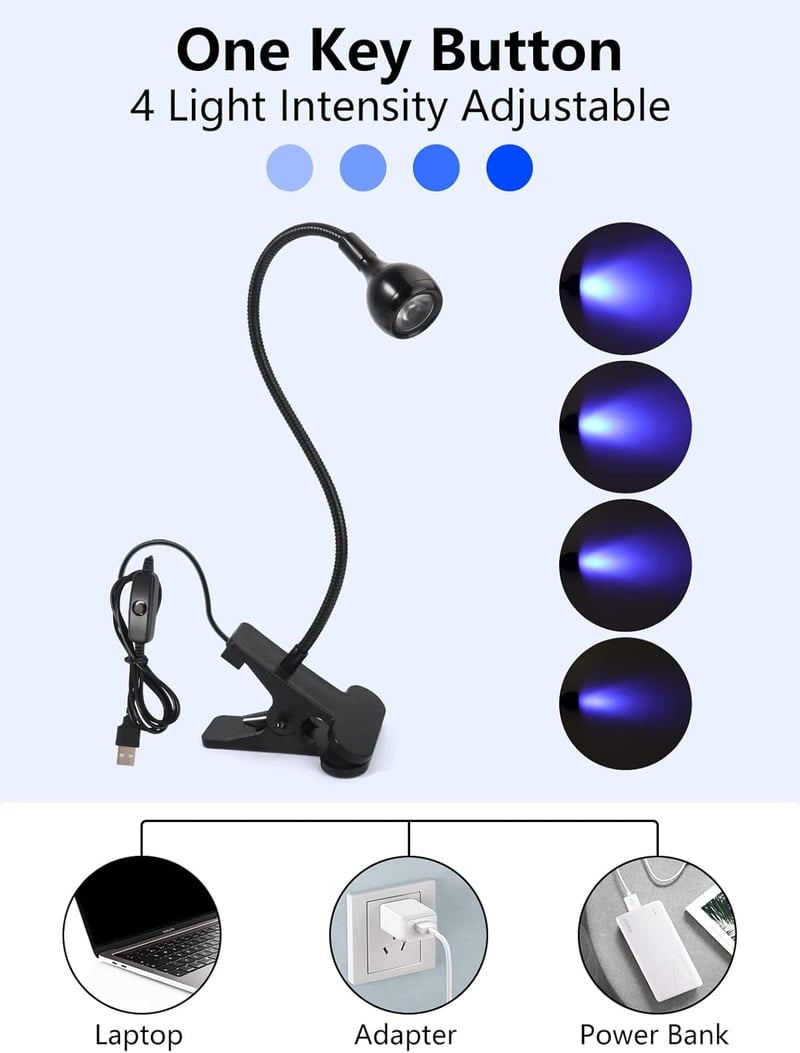 LIONVISION UV LED Műköröm Lámpa - Állítható, Forgatható, Fekete