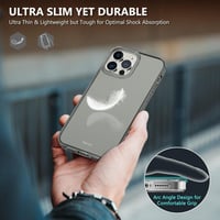 Apple iPhone 13 Pro Max Szürke Áttetsző Szilikon Tok Beépített Képernyővédővel 8