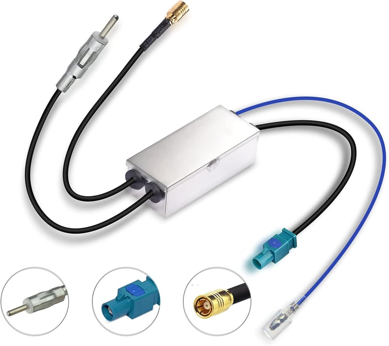 Bingfu DAB autóantenna adapter - Fakra Z, DIN, SMB - Pioneer, Kenwood, Sony kompatibilis