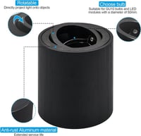 KYOTECH Forgatható Fekete LED Fali Lámpa GU10 Foglalattal 4