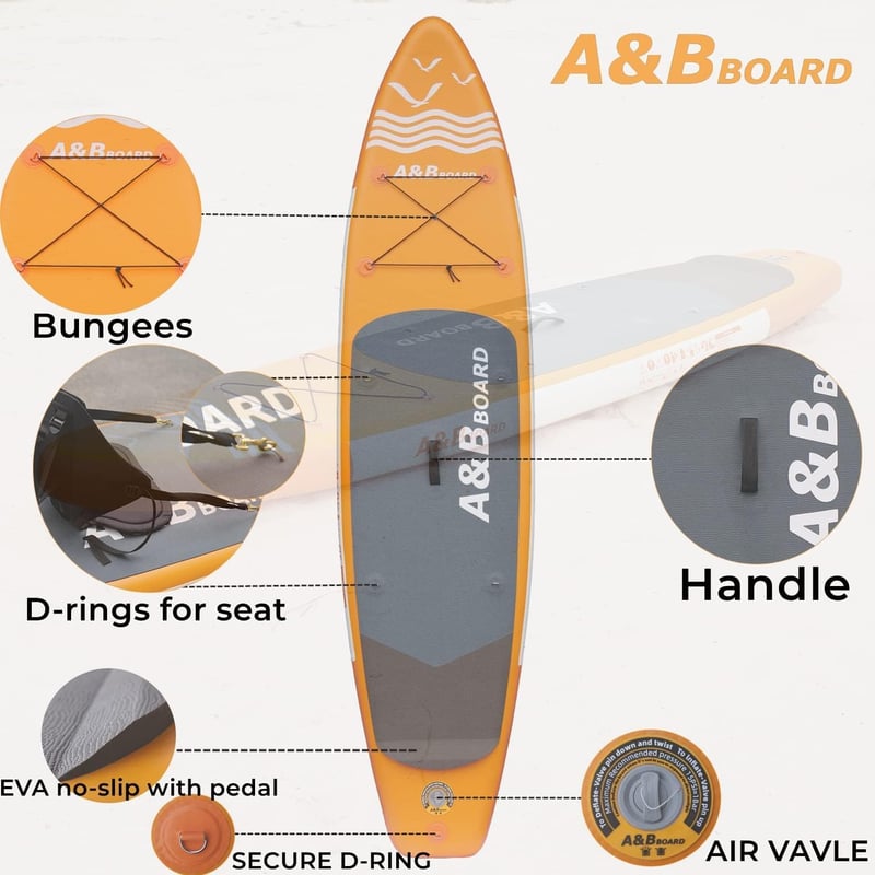 A&BBOARD Prémium SUP Deszka 10'6" - Felfújható Paddleboard Szett Kezdőknek és Haladóknak