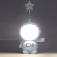 Űrhajós Éjjeli Lámpa -Rózsaszín  - Szabályozható Fényerejű Asztali Világítás, Űrhajós Figura Dekoráció, USB Tölthető, Gyerekszobába 2