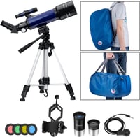 BEBANG Csillagászati Távcső 400/70mm FMC Optikával, Állvánnyal és Mobiladapterrel - Kezdőknek és Haladóknak, Hordozható Teleszkóp Szett 7