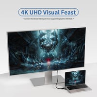 JESWO 3 az 1-ben USB-C Hub 4K HDMI-vel és PD töltéssel, Windows/Mac/iPad kompatibilis 4