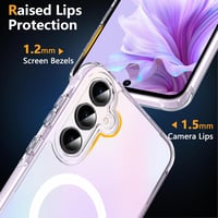 Samsung Galaxy A55 5G Átlátszó Mágneses Tok Edzett Üveggel - Katonai Védelem 3