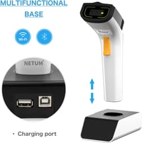 NETUM Wi-Fi vonalkódolvasó - vezeték nélküli 1D/2D/QR szkennelés, POS és leltár rendszerekhez 5
