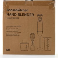 Bonsenkitchen 1000W-os Turbomixer Szett Aprítóval és Habverővel - Fekete 9