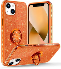 iPhone 13 Rosegold Csillogó Glitteres Gyűrűs Ütésálló Tok 1