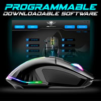 SPIRIT OF GAMER PRO M5 RGB Gamer Egér 12800 DPI, 8 Programozható Gomb, Gyorstüzelés Funkcióval, 13 RGB Háttérvilágítási Effekt, Ergonomikus  5