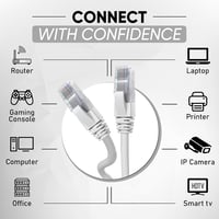 Mr. Tronic 5m-es Cat5E Ethernet kábel, gyors internethez, RJ45 csatlakozóval, szürke 4