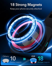 ESR HaloLock mágneses autós vezeték nélküli töltő iPhone 15/14/13/12 sorozathoz, fekete 3