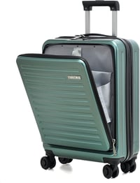 TydeCkare Zöld Kemény Gurulós Bőrönd 55x40x20 cm - Ultrakönyű ABS+PC, 4 Kerék, Kombinációs Zár 1