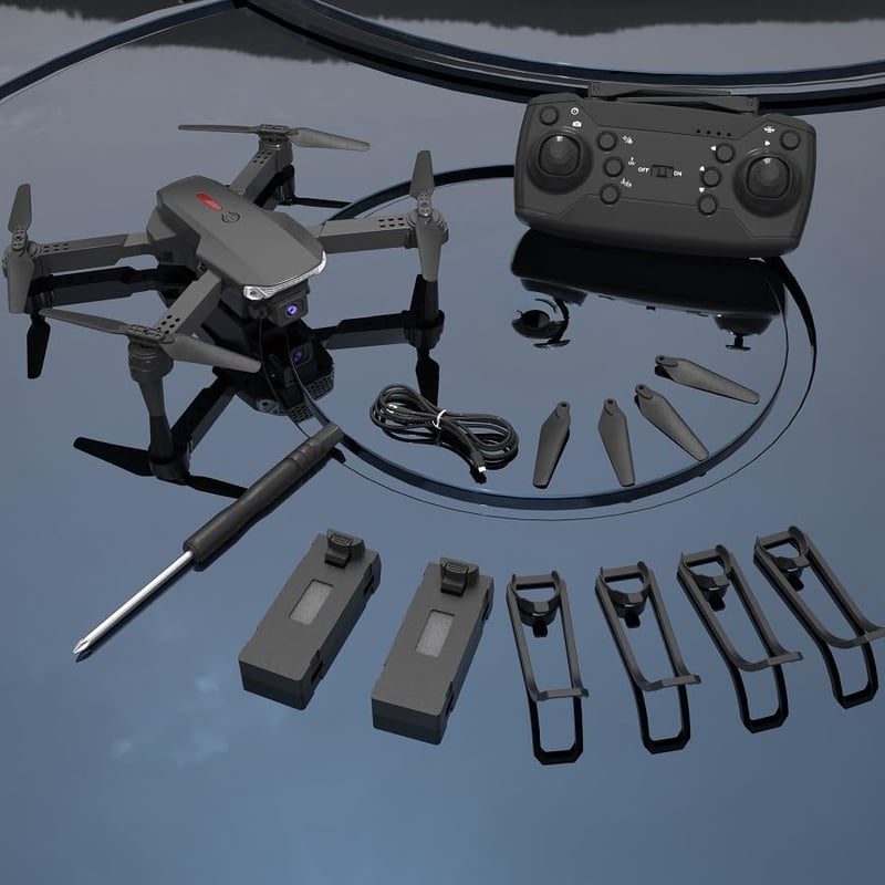Wipkviey T27 Összecsukható Drón Kamerával - FPV WiFi Élő Közvetítés, 2 Akkumulátor, 30 Perc Repülési Idő, Gravitációs Irányítás, Gesztus Sze