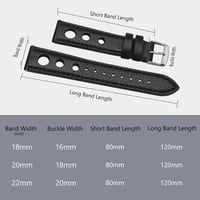 BISONSTRAP Rally Férfi Bőr Óraszíj 20mm Választható Szélességben - Prémium Minőségű Csereszíj Karórákhoz 5