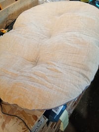 Pernă pentru câini Kerbl Pet Loneta, bej/gri, 92x64 cm, material lavabil din bumbac-poliester, stare utilizată 2