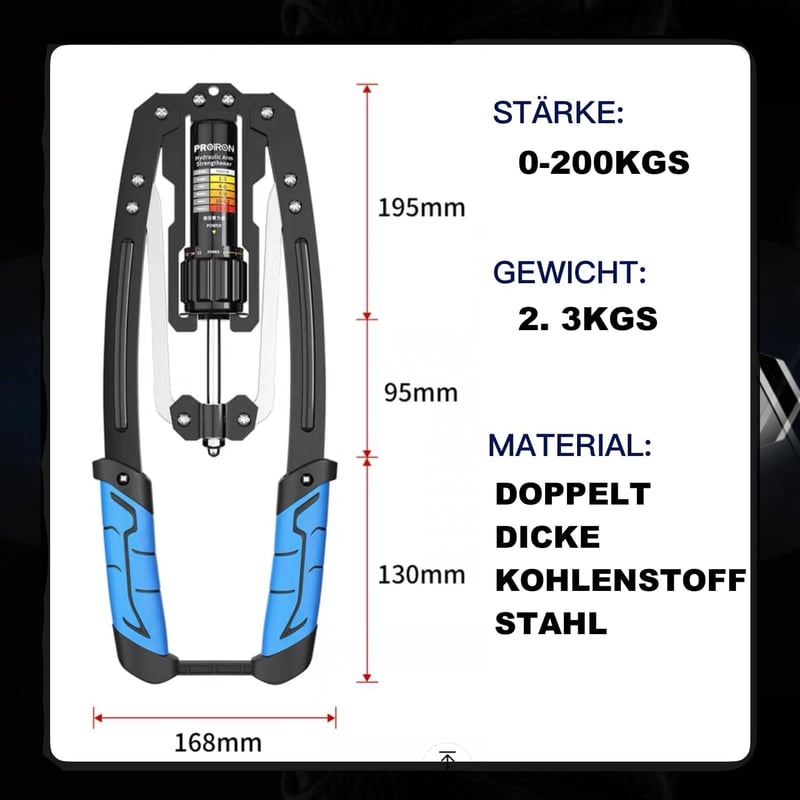 Power Twister állítható hidraulikus karhajlító 10-200kg - Profi edzőeszköz vállra, bicepszre