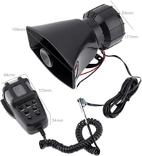 Elektromos 100W-os 12V-os 7 hangú sziréna hangszóróval - autó, motor, mentő, tűzoltó 2