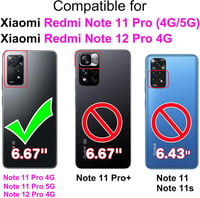 Xiaomi Redmi Note 11 Pro 5G Levélmintás Mágneses Védőtok 2