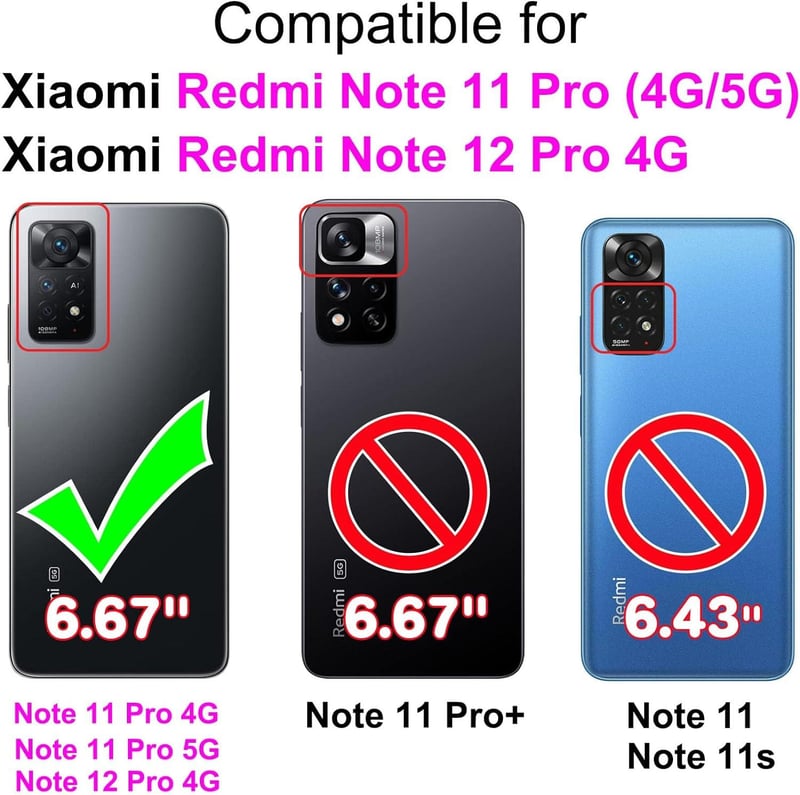 Xiaomi Redmi Note 11 Pro 5G Levélmintás Mágneses Védőtok