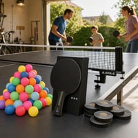 Pingpong set Garážový šampión: 60× loptička + 1× raketa + 1× sieťka + 10× páska na hranu rakety 1