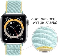 Apple Watch Zöld-Sárga Nylon Szíj 38-41mm Okosórához 2