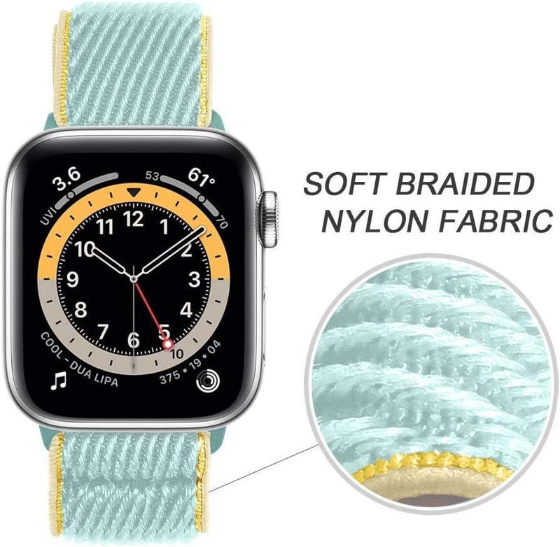 Apple Watch Zöld-Sárga Nylon Szíj 38-41mm Okosórához