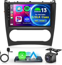 Rimoody 9" Android 13 Autórádió Mercedes Benz C/GLK osztályhoz (W203 W209 C180 C200) - 4G+64GB, WiFi, Bluetooth, GPS Navigáció, 2004-2011 mo 1