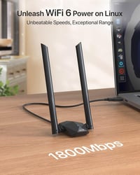 BrosTrend AX1800 WiFi 6 USB adapter - 1800 Mbps, kétsávos (5GHz+2.4GHz), Linux és Windows kompatibilis, Raspberry Pi támogatás, nagy hatótáv 2