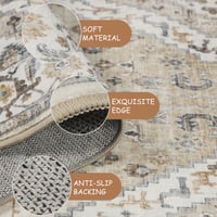 Cekene Boho Futószőnyeg 80x300 cm - Mosható, Csúszásmentes Hosszú Szőnyeg Konyhába, Előszobába, Hálóba - Vintage Mintás Poliészter Szőnyeg 3
