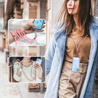 UMIDIGI A13 Rózsaszín Szilikon Tok Nyakpánttal és Képernyővédővel 6
