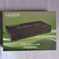XYKJOBC HDMI Matrix 4x4 - 4K 60Hz Elosztó, 4 Bemenet 4 Kimenet, RS232 EDID Kapcsoló, Kompatibilis TV, Projektor, DVD Lejátszó 2