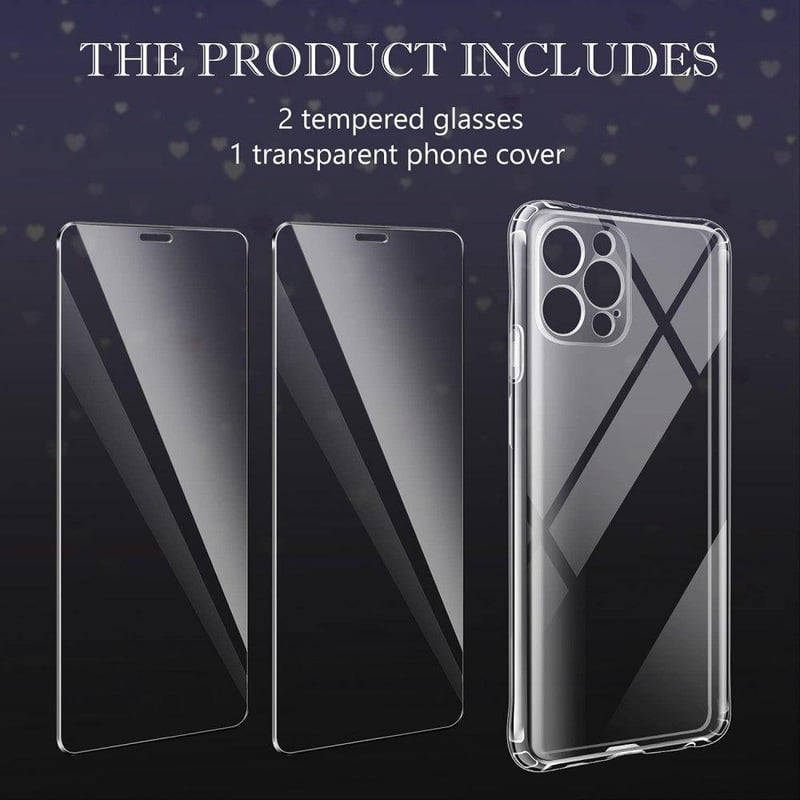 Apple iPhone 12 Pro Max Átlátszó Szilikon Tok Kijelzővédő Fóliával